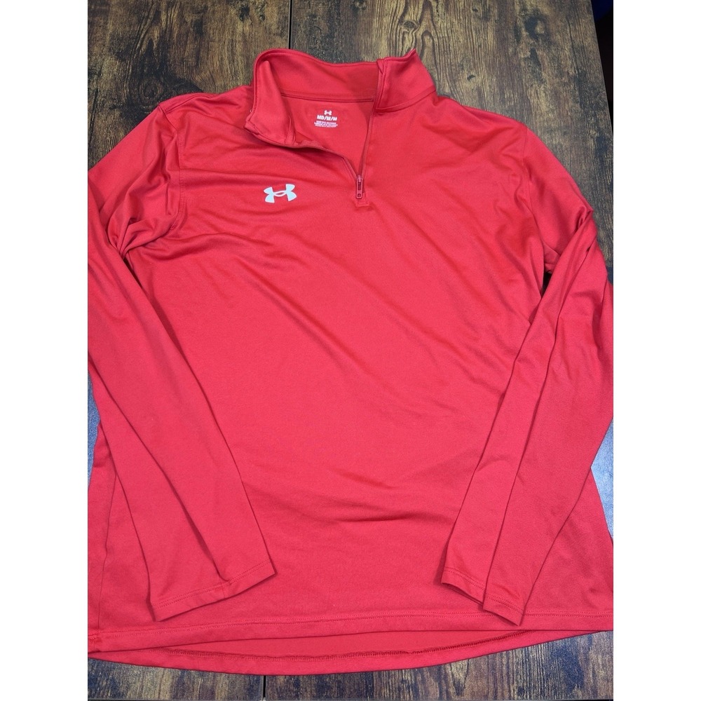 Under Armour Red Quarter‎ Zip Size Size Medium STL Media Post embroidered